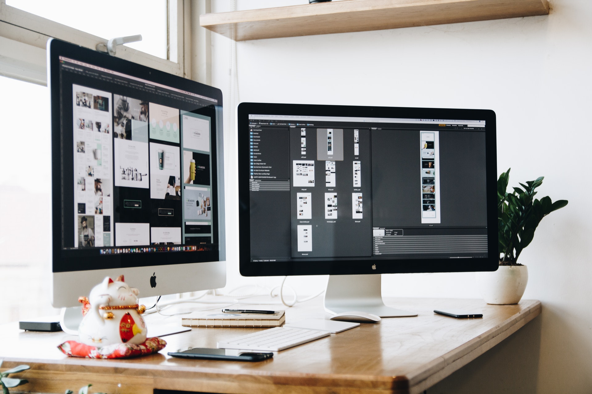 two computer screens side by side representing shopify vs own site