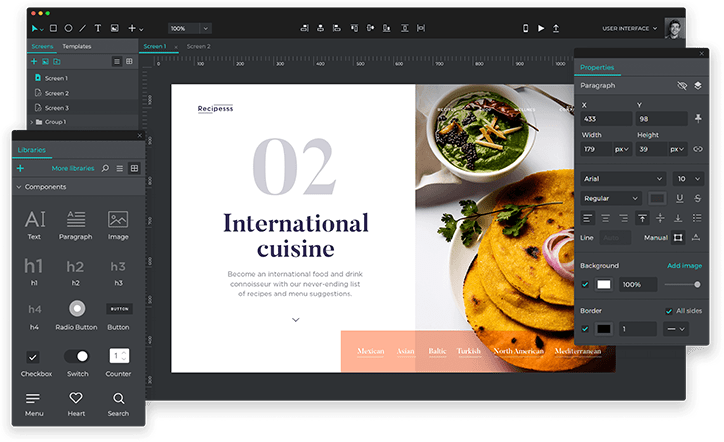 02 International Cuisine - Web Design Sydney